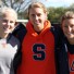 Syracuse players (from left) Heather Wentz (Unionville), Amy Cross (Upper Dublin) and Kasey Mock (Pottstown) helped the Orange tie Delaware, 14-14, Saturday in a Fall Ball game at Radnor