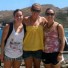 Kathy Young (right) is joined by twin sister/teammate Beth Young (left) and teammate Jasmine DePompeo in Hawaii (courtesy of the Navy sports information dept.)
