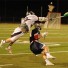 Conestoga's Connor Frisina makes an acrobatic strip during Thursday's District 1 championship win over Central Bucks East
