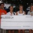The Lower Bucks Lacrosse Stephanie Magnone Scholarship was presented at Middletown Community Park. Pictured, from left: LBL President Tom Romano, 2011 Stephanie Magnone Scholarship recipients: Rebecca Radzinski and Katie Fields (winner), and Stephanie Magnone, Founder of LBL's girls program.