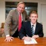 Emmaus grad and Avon Old Farms PG Dan Kinek signs his Letter of Intent to play at Michigan with AOF coach Dr. Skip Flanagan