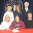 Pictured: Seated: Helene and John McTigue, on either side of their daughter, Maddie , at the signing ceremony at Villa Maria. Standing: (l to r): Mrs. Maurene Polley, Villa Maria Athletic Director, Mrs. Jessica Lamay, Villa Assistant Athletic Director and lacrosse coach, and Principal, Sr. Marita Carmel, IHM.