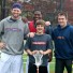 Maverik athletes (from left) Drew Adams (Springfield-Delco), Jovan Miller and Peet Poillon (Seneca Valley) joined with Philly's Grant Ament (Haverford School) to make a commercial with a scene shot at Shipley School