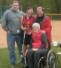 Katie Samson Inspiration Award winner Caroline Doran (center) of Haverford High is joined by Katie, father Joe and mother Dannielle