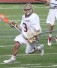 Haverford School's Will Gural wins a face-off and is defended by Penn Charter's Charles Giunta