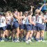 Notre Dame celebrates gaining a share of its first Inter-Ac League girls' lacrosse championship
