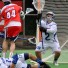 Israel goalie Hank Altschuler makes a big save in Sunday's 11-3 win over Norway. Israel is 3-0 in the European Championships (Photo courtesy of Gideon Holtz)
