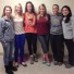 New Garnet Valley coach Jenny Purvis (third from right) is joined by Jaguar seniors (from left) Coley Ricci, Julia McGrath, Maggie Taviano, Ashley Pyle,
Gabbey Murray