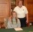 Meghan Cobb and  Coach Feffie Barnhill