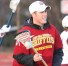 Eastern men's coach Kevin Wallace sports a Seton Hill shirt to honor the memory of Kristie Quigley and her child in Saturday's bus accident