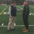 Haverford coach John Nostrant congratulates St. Paul's coach and close friend Rick Brocato after the Crusaders won 11-8 on Saturday