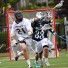 Haverford School defenseman Noah Lehman tries to head upfield with Malvern Prep's Ryan Hilburn riding (Photo for Phillylacrosse.com)